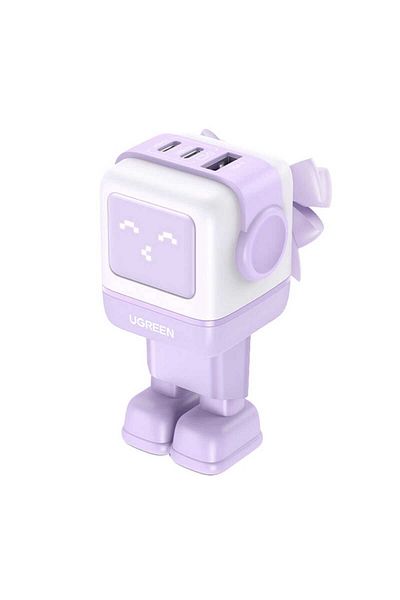 Ugreen Mains charger, Ugreen, Nexode RG, 2x USB + USB-C, 65W, purple