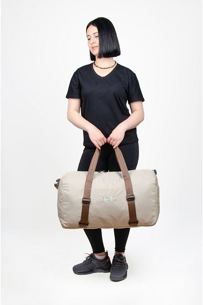 KAFF Beige Shoulder Strap Waterproof Fabric Large Size Suitcase Sports Travel Bag -1011