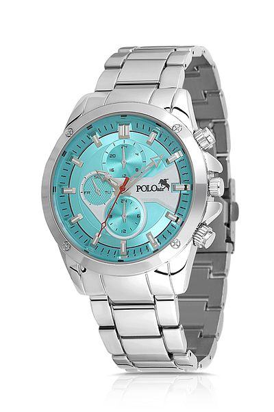 Polo Air Men's Watch Silver Turquoise Color Pl-0993E5X