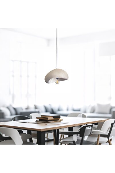 Lunalore Beton Dokulu Bohem İskandinav Modern Tasarım Rustik E27 Duy Tekli Sa...