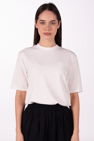 BARRELS AND OIL Basic Modal T-Shirt - White