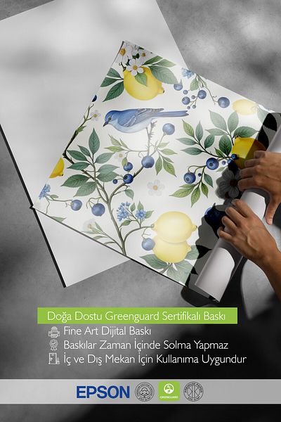 Postifull Black Framed Poster, Lemons with Birds, Illustration, Yellow Color Poster, 2025 Summer Selection, No:109541