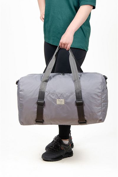 KAFF Gray Shoulder Strap Waterproof Fabric Large Size Suitcase Sports Travel Bag -1011