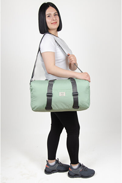 KAFF Mint Green Waterproof Fabric Unisex Travel Gym Fitness Sports Bag with Shoulder Strap -1010