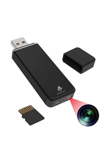 Spionescu Hidden camera stick, 1080P resolution, motion detection, 500 mAh battery, cyclic recording