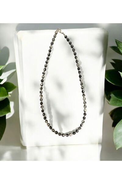 AURA STONE Aurastone Obsidian Hematite Men's Necklace