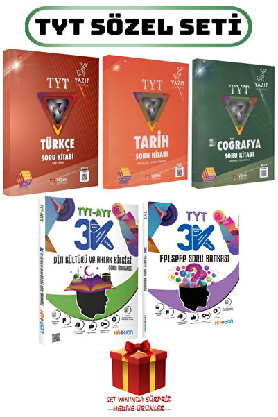 Yazıt Yayınları TYT Sözel Seti: Türkçe+Tarih+Coğrafya+Din Kültürü ve Ahlak Bi...