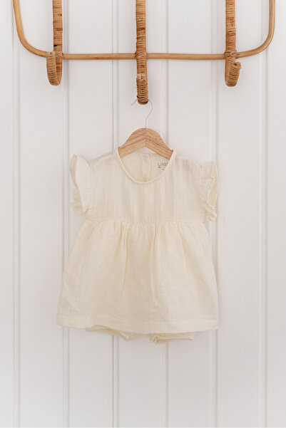 Lilabio %100 Pamuk Müslin Bebek Zıbın Elbise