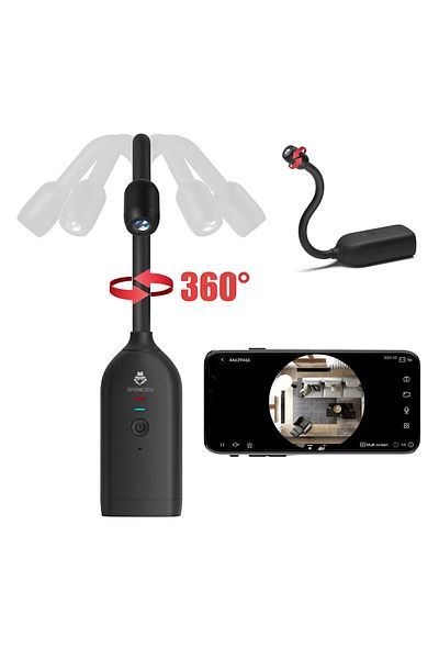 Spionescu Flexible 360° WI-FI camera, QJ700, human detection, two-way audio, cloud storage, 2000 mAh battery