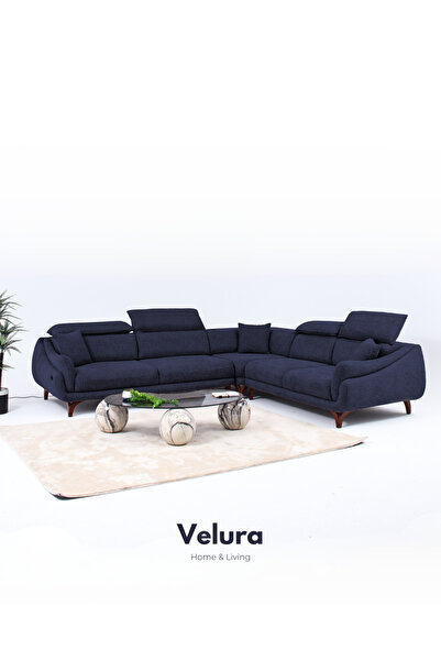 Velura Home & Living Ezel Motorlu Köşe Takımı & Hoparlörlü, USB Portlu, Geniş...