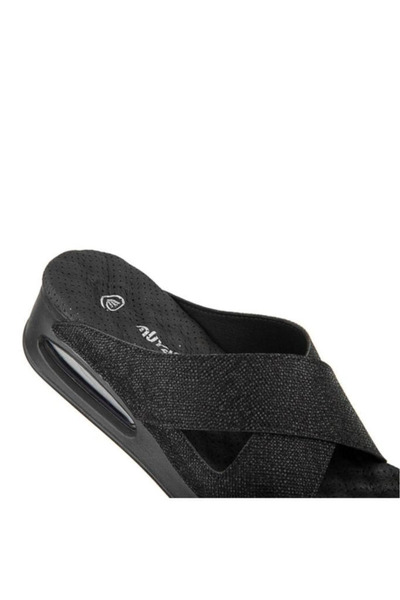 Muya Papuci negri cu suport ortopedic cu talpă cu aer – confort și eleganță zilnică