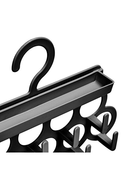 Toptan Bulurum Kravat ve Şal Askısı Takı ve Aksesuar Düzenleyici Askı Siyah