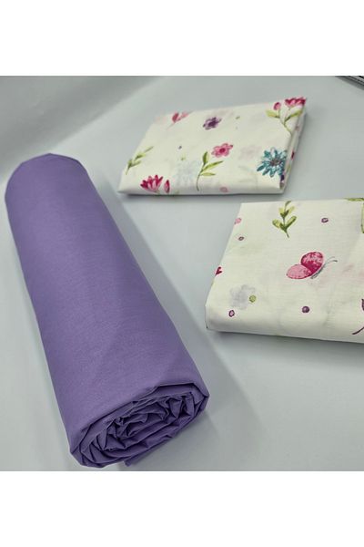pınarhome collectıon 100% Organic Cotton Soft Fabric Embedded Sheets+Pillow Cover Corner Depth 28-30 Cm**New Season**