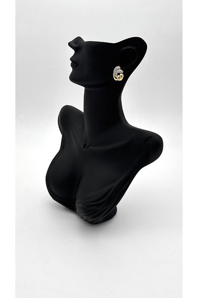 ELİOSA Zircon Gold Tarnish Steel Earrings