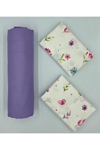 pınarhome collectıon 100% Organic Cotton Soft Fabric Embedded Sheets+Pillow Cover Corner Depth 28-30 Cm**New Season**