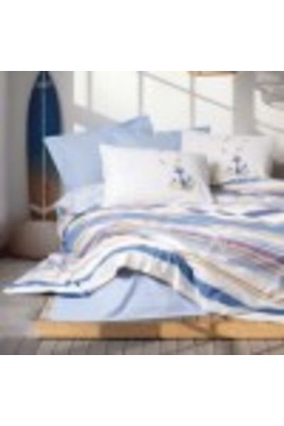 Cotton Box Lenjerie pat 1 persoana, bumbac 100% ranforce, cearceaf pilota 160x220cm, Cotton Box, Moreno dungi