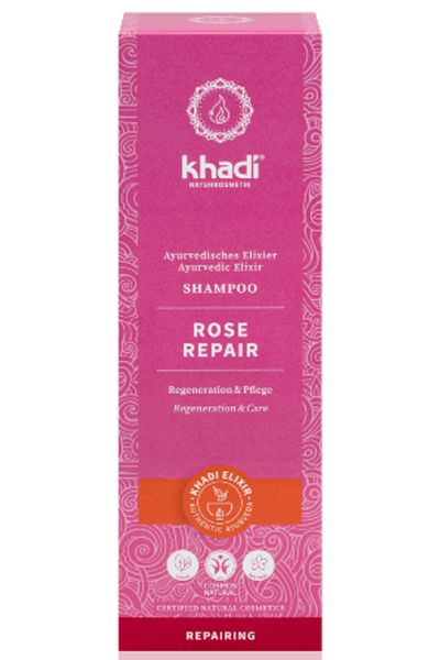 Khadi Natural Repairing Shampoo with Damask Rose, Khadi, 200 ml