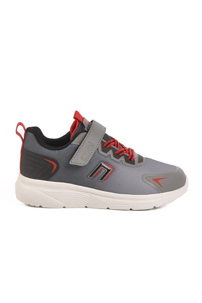 AYAKMOD Pantofi sport unisex pentru copii cu plasă cu velcro neagră Aster F