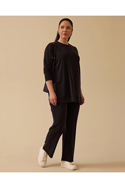 Gala-Xi Μακρυμάνικο τουνίκ μεγάλου μεγέθους με σχισμή στο πλάι