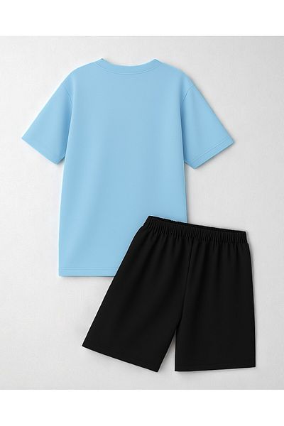 uyguntarz Unisex 3 Heart Printed Design Shorts Set