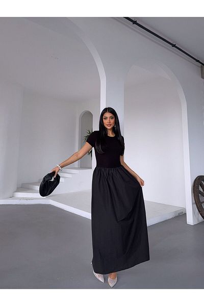 BelezaStore ROCHIE CİTY COOL JUMĂĂ MÂNĂ CUTIE MINIMAL SPORT ELEGANTĂ ROCHIE NEGRĂ DE CALITATE PREMIUM