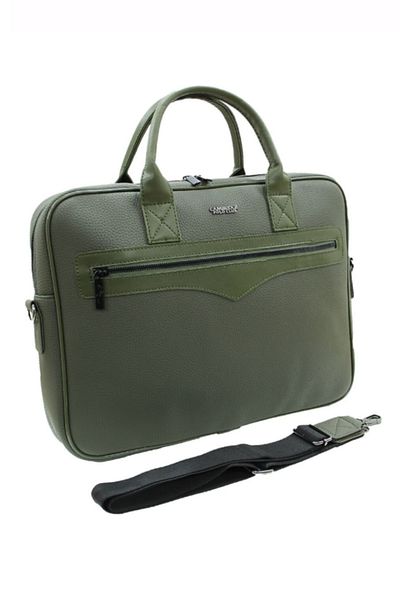 GLANCE Cambridge Polo Club Faux Leather Briefcase Plevr50073 Green