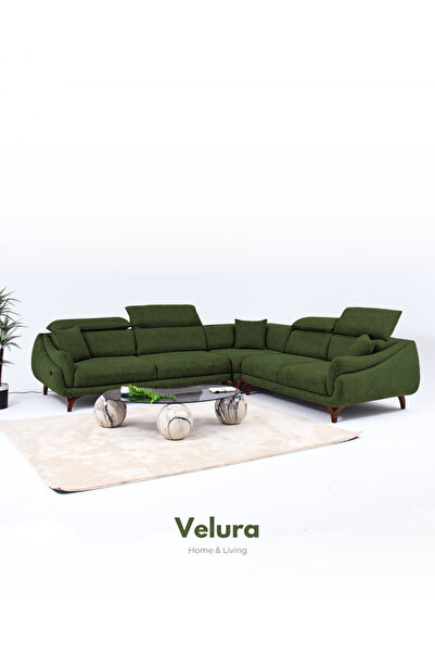 Velura Home & Living Ezel Motorlu Köşe Takımı & Hoparlörlü, USB Portlu, Genişleyebilir Büyük Köşe Takımı