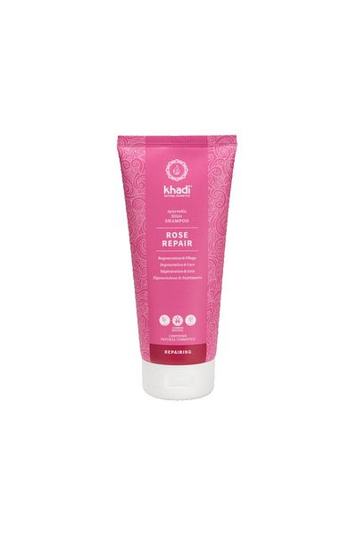 Khadi Natural Repairing Shampoo with Damask Rose, Khadi, 200 ml