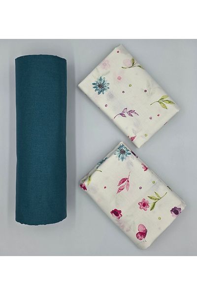 pınarhome collectıon ملاءة مطاطية من القطن العضوي الناعم بنسبة 100% + غطاء وسادة بعمق زاوية 28-30 سم ** الموسم الجديد **