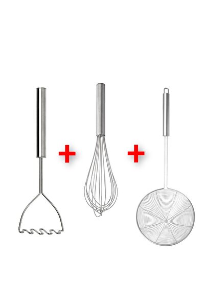 IKEA QUALİTY Mutfak Gereçleri Çırpıcı + Kızartma Kevgiri + Patates Ezici Pişi...
