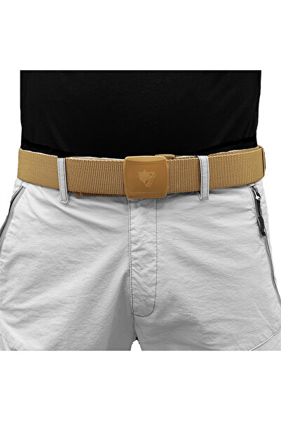 Wolftrap Tactical Curea tactică bej cu cataramă reglabilă IHATA, curea compat...