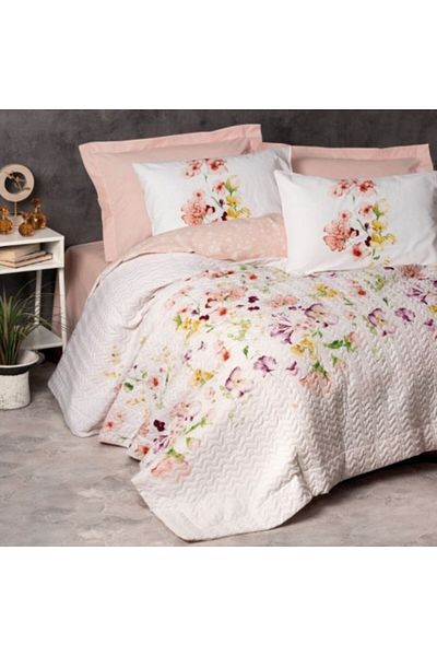 Cotton Box 4-season bedding set, 100% cotton, ranforce with flowers, 1 person, Cotton Box, Emma