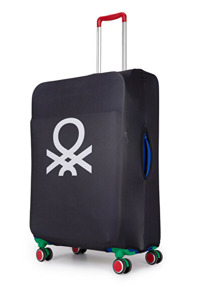 United Colors of Benetton Büyük Boy Koruyucu Valiz Kılıfı Likralı Siyah