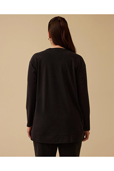 Gala-Xi Μακρυμάνικο τουνίκ μεγάλου μεγέθους με σχισμή στο πλάι