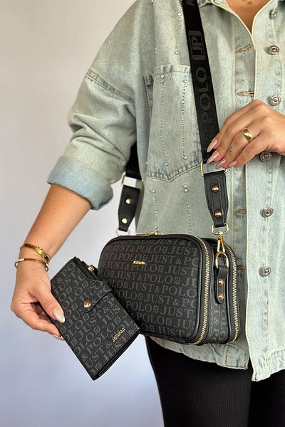 Just Polo JP Original Just Polo Women's Cross Shoulder Bag with 5 Compartments Suitable for Daily Use 25*17 cm