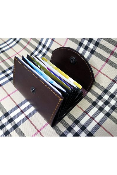 yavuz deri Real Leather Accordion Card Holder