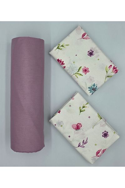 pınarhome collectıon 100% Organic Cotton Soft Fabric Embedded Sheets+Pillow Cover Corner Depth 28-30 Cm**New Season**