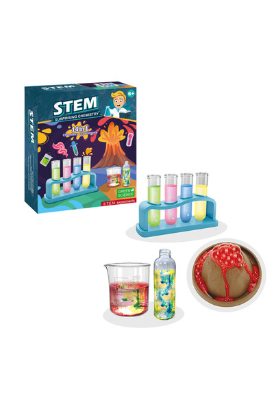 LUDIRO Εκπαιδευτικό Παιχνίδι STEM Science Kit, 14 σε 1, Χημικά Πειράματα, + 6 Ετών