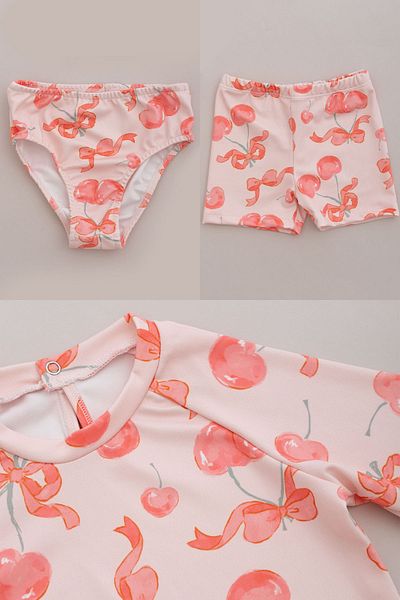Tuğba Kuğu Uv Protection Long Sleeve Baby Girl Swimsuit