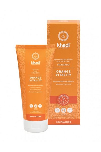 Khadi Natural Ayurvedic Revitalizing Shampoo with Orange - Khadi, 200ml Damaged Hair, Unisex