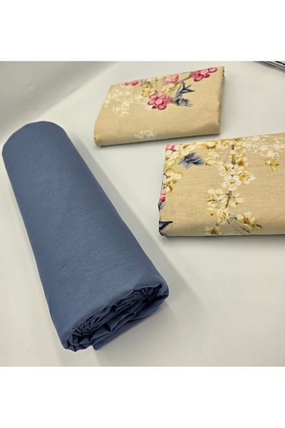 pınarhome collectıon 100% Organic Cotton Soft Fabric Embedded Sheets+Pillow Cover Corner Depth 28-30 Cm**New Season**