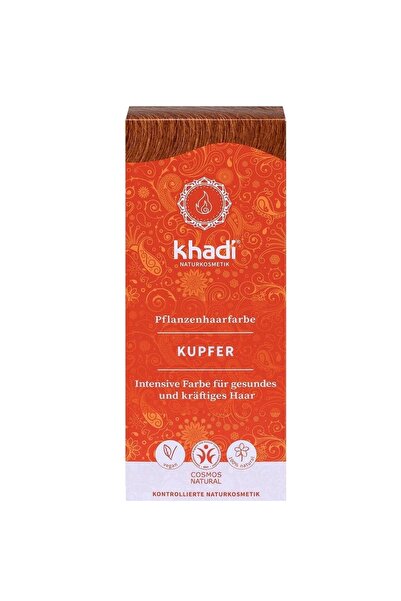 Khadi Natural Vopsea de par naturala Cupru 100g Khadi