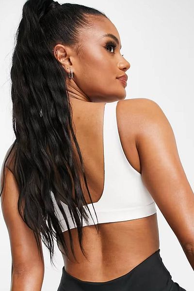 Nike Training Alpha Padded Adjustable Dri Fit High Support Sports Bra White Women's Sports Bra White