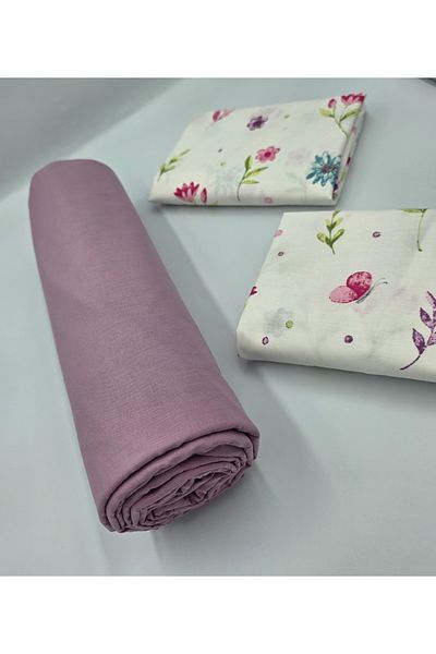 pınarhome collectıon 100% Organic Cotton Soft Fabric Embedded Sheets+Pillow Cover Corner Depth 28-30 Cm**New Season**