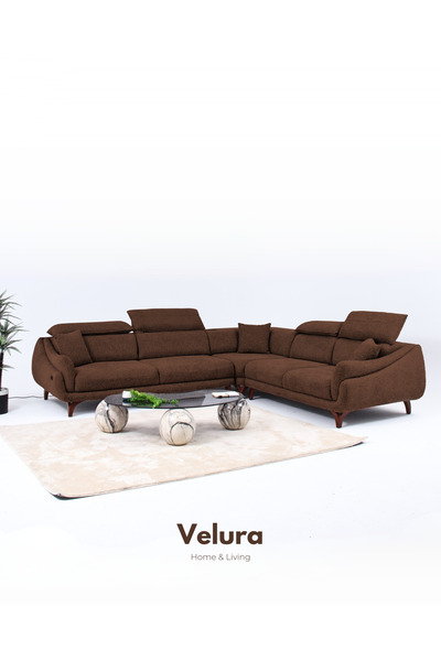 Velura Home & Living Ezel Motorlu Köşe Takımı & Hoparlörlü, USB Portlu, Geniş...