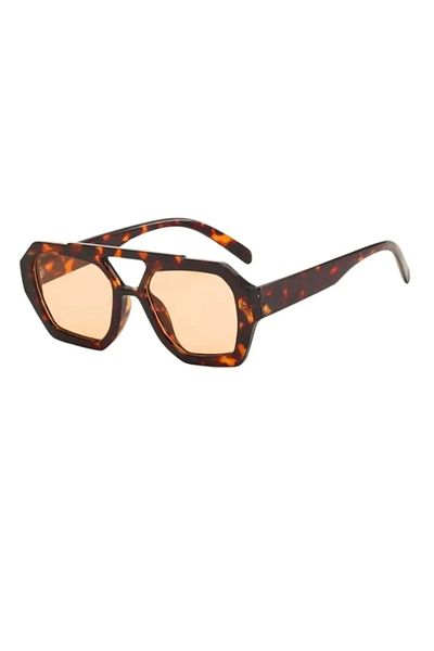 MUADEX Leopard Pattern Bridged Women's Sunglasses Mdx1001