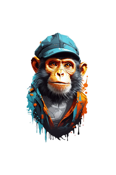 INOVATIX Set de 8 piese, autocolant Gorilă cu capac, INOVATIX®. 6 cm