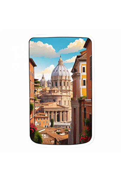 INOVATIX Set de 8 autocolante cu orașul Roma, INOVATIX®. 6 cm
