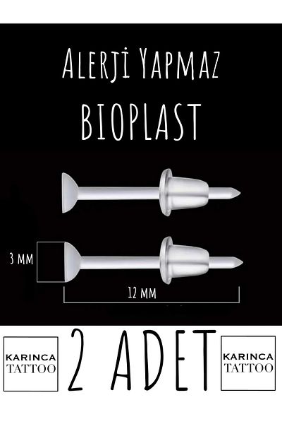 Karınca Piercing Bioplast Piercing 2 Pieces Thin Speedy Ear Nose Tragus Transparent Xray Not Hurt Exam Allergy Free Earring