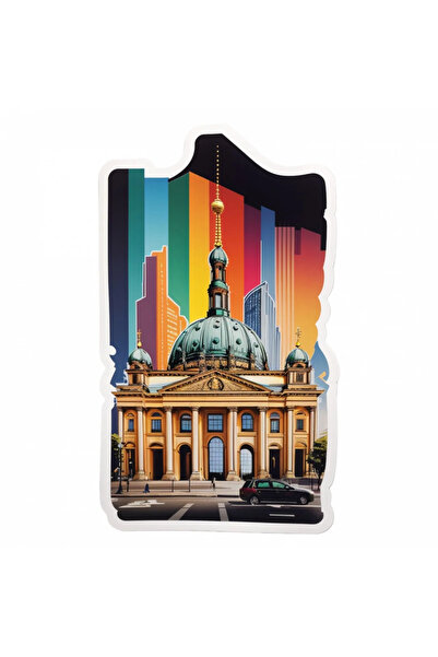 INOVATIX Set de 8 piese, autocolant insignă oraș Berlin, INOVATIX®. 6 cm